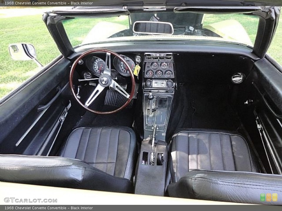 Black Interior Photo for the 1968 Chevrolet Corvette Convertible #91005228