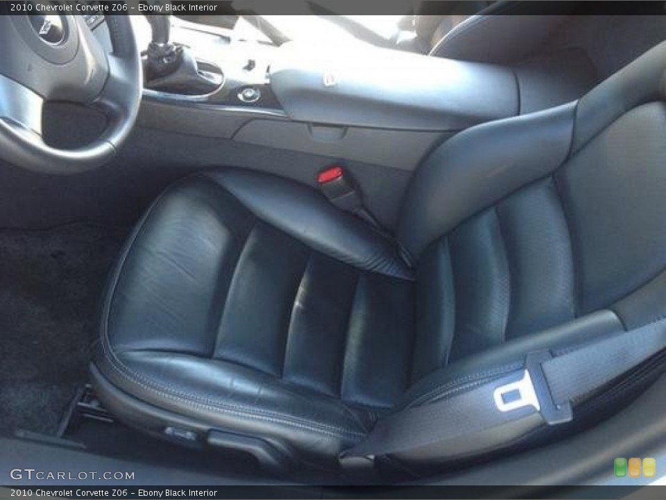 Ebony Black Interior Front Seat for the 2010 Chevrolet Corvette Z06 #91007255