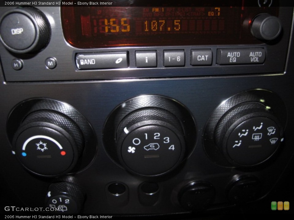Ebony Black Interior Controls for the 2006 Hummer H3  #91019780