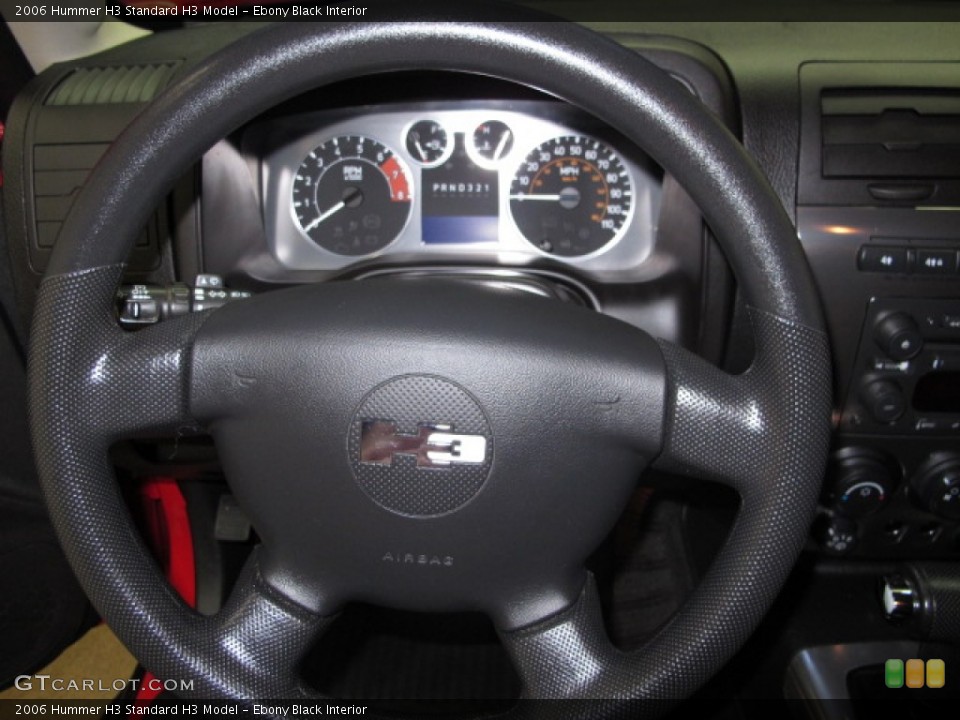 Ebony Black Interior Steering Wheel for the 2006 Hummer H3  #91019828