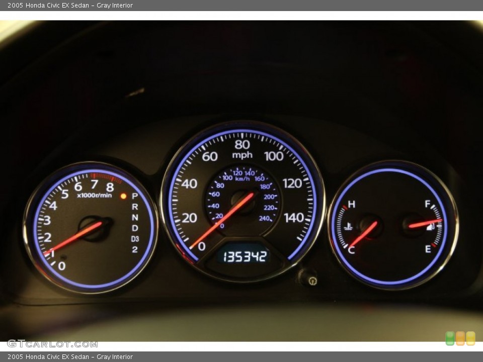 Gray Interior Gauges for the 2005 Honda Civic EX Sedan #91020131