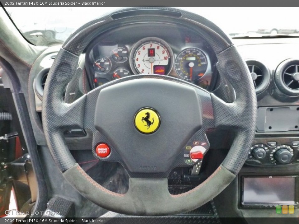 Black Interior Steering Wheel for the 2009 Ferrari F430 16M Scuderia Spider #91040831