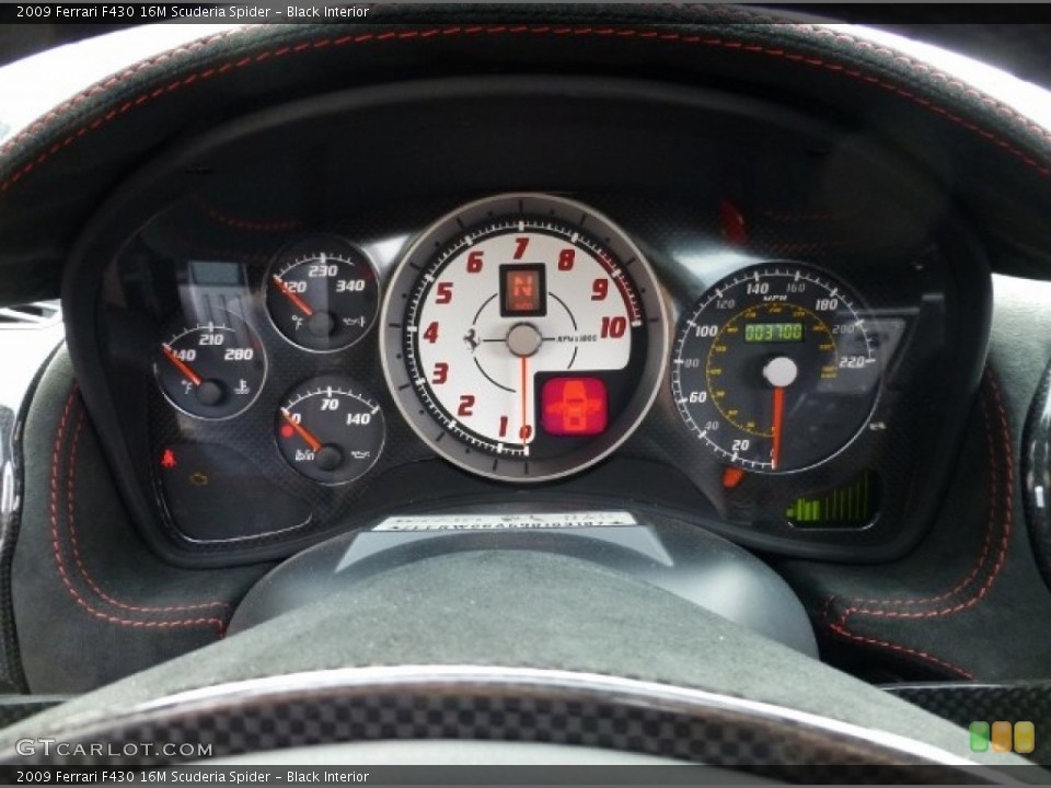 Black Interior Gauges for the 2009 Ferrari F430 16M Scuderia Spider #91040846