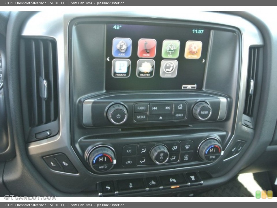 Jet Black Interior Controls for the 2015 Chevrolet Silverado 3500HD LT Crew Cab 4x4 #91043156