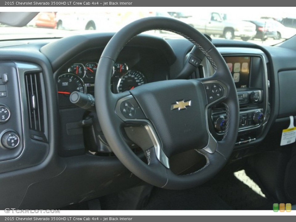 Jet Black Interior Steering Wheel for the 2015 Chevrolet Silverado 3500HD LT Crew Cab 4x4 #91043246
