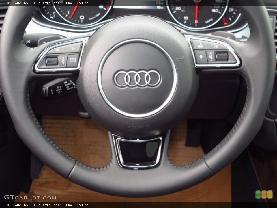 Black Interior Steering Wheel for the 2014 Audi A6 3.0T quattro Sedan #91051101