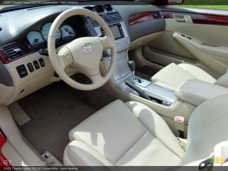 Ivory Interior Photo for the 2005 Toyota Solara SLE V6 Convertible #91051317