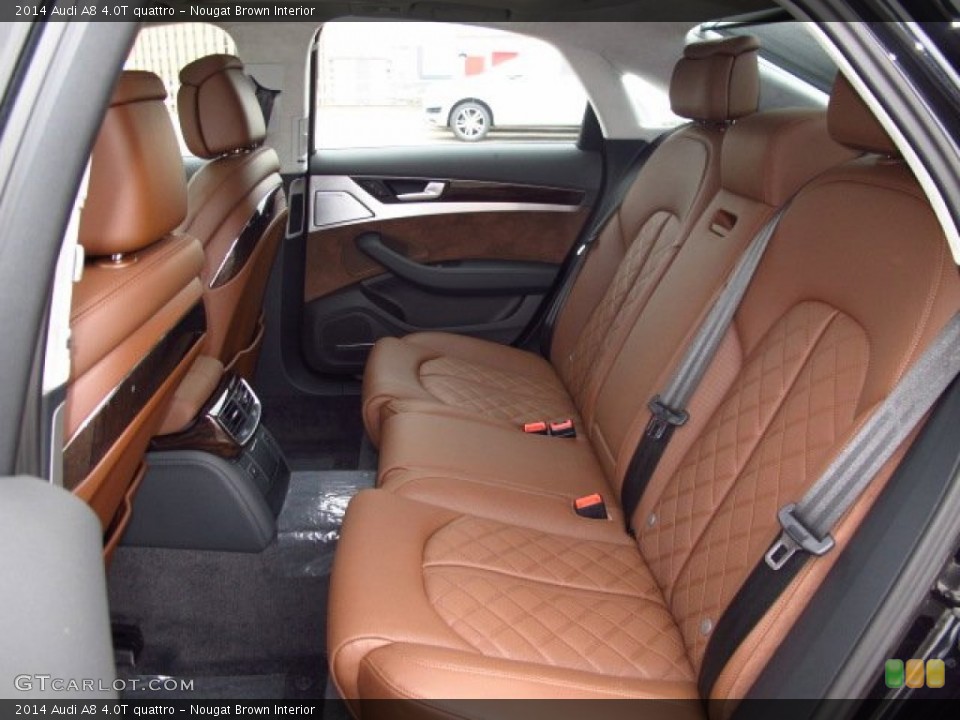 Nougat Brown Interior Rear Seat for the 2014 Audi A8 4.0T quattro #91051521