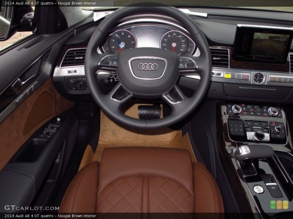 Nougat Brown Interior Dashboard for the 2014 Audi A8 4.0T quattro #91051536