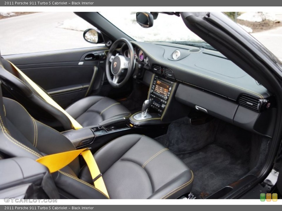 Black Interior Dashboard for the 2011 Porsche 911 Turbo S Cabriolet #91052175