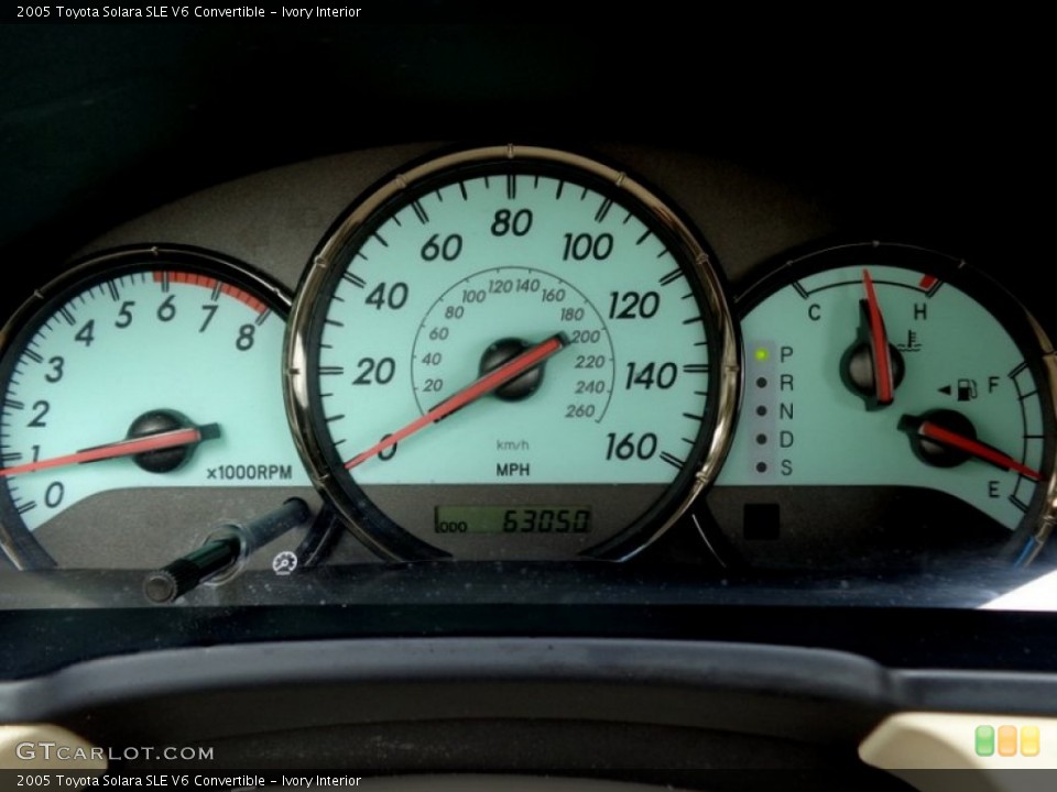 Ivory Interior Gauges for the 2005 Toyota Solara SLE V6 Convertible #91053009