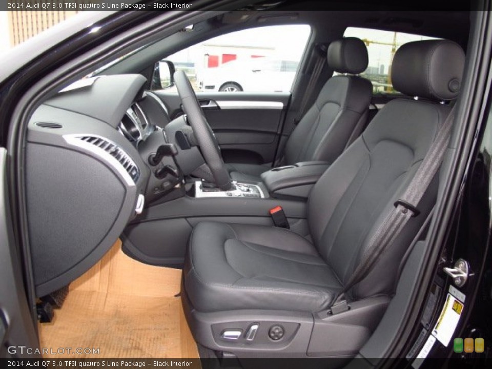 Black Interior Front Seat for the 2014 Audi Q7 3.0 TFSI quattro S Line Package #91053162