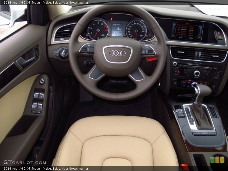 Velvet Beige/Moor Brown Interior Dashboard for the 2014 Audi A4 2.0T Sedan #91054239