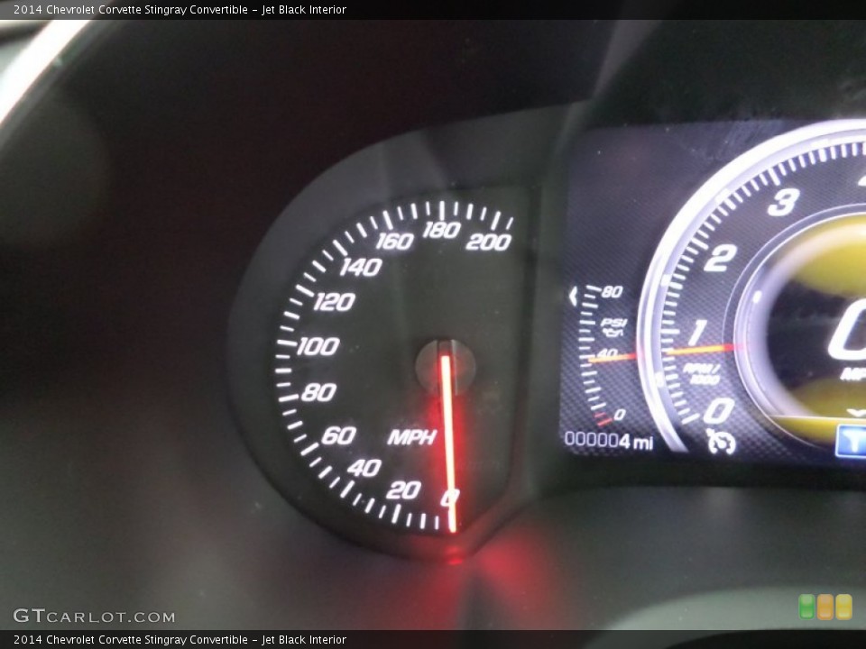 Jet Black Interior Gauges for the 2014 Chevrolet Corvette Stingray Convertible #91054386