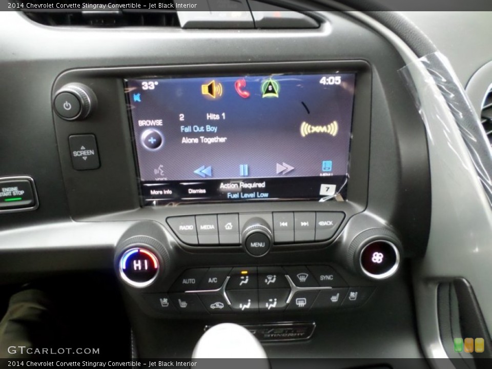 Jet Black Interior Controls for the 2014 Chevrolet Corvette Stingray Convertible #91054485