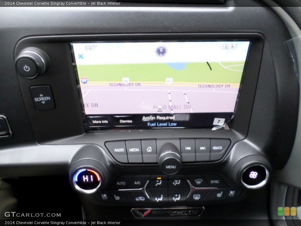 Jet Black Interior Controls for the 2014 Chevrolet Corvette Stingray Convertible #91054503