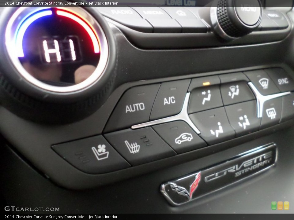 Jet Black Interior Controls for the 2014 Chevrolet Corvette Stingray Convertible #91054644