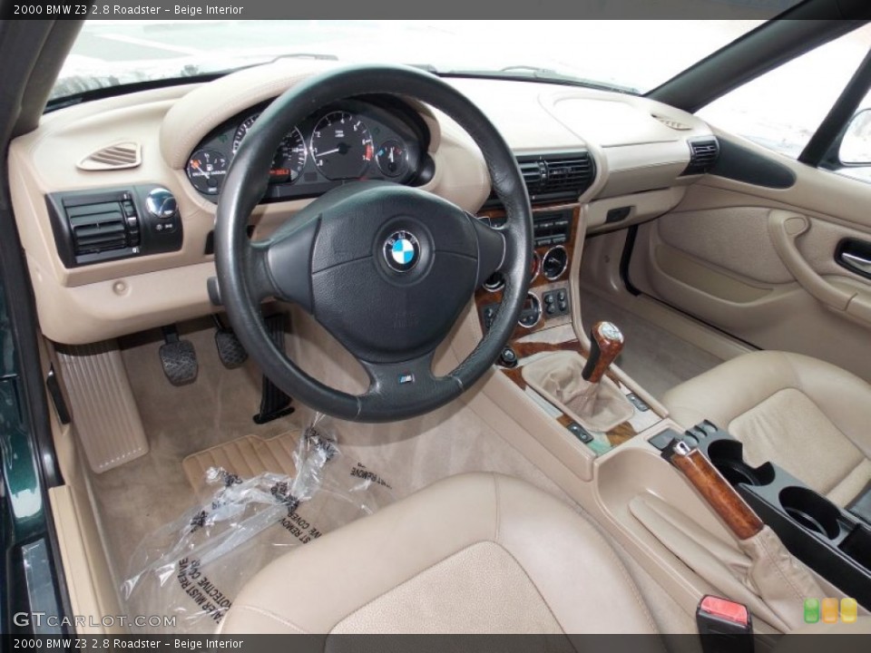 Beige Interior Prime Interior for the 2000 BMW Z3 2.8 Roadster #91056240