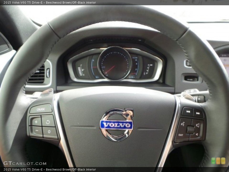 Beechwood Brown/Off-Black Interior Steering Wheel for the 2015 Volvo V60 T5 Drive-E #91064195