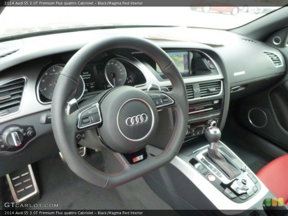Black/Magma Red Interior Dashboard for the 2014 Audi S5 3.0T Premium Plus quattro Cabriolet #91077602