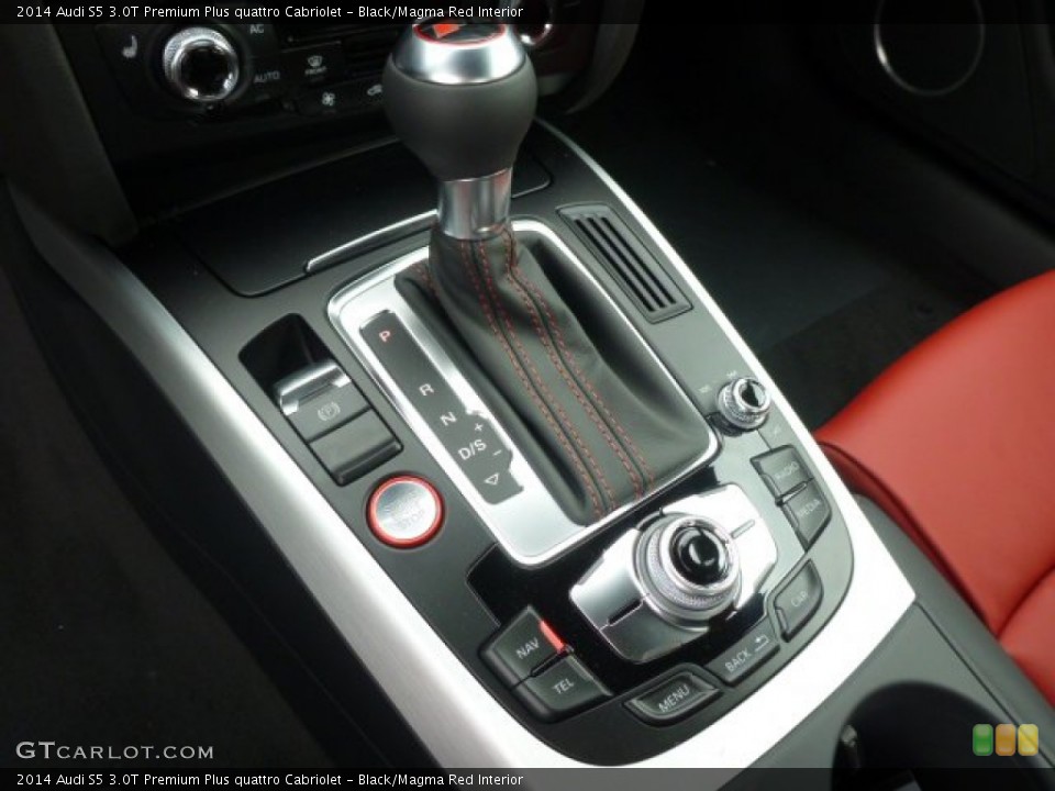 Black/Magma Red Interior Transmission for the 2014 Audi S5 3.0T Premium Plus quattro Cabriolet #91077629