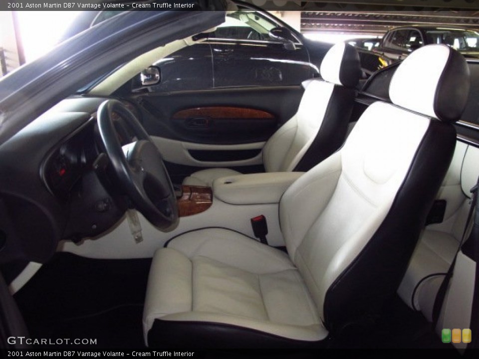 Cream Truffle Interior Front Seat for the 2001 Aston Martin DB7 Vantage Volante #91082617