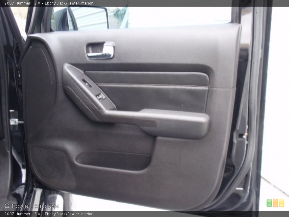 Ebony Black/Pewter Interior Door Panel for the 2007 Hummer H3 X #91086244
