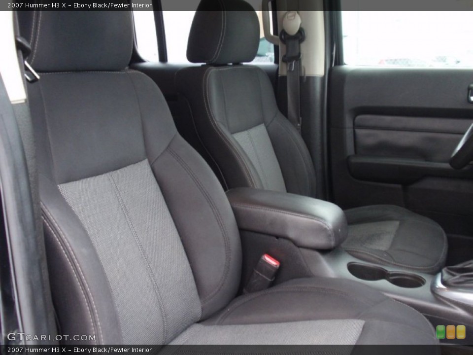Ebony Black/Pewter Interior Front Seat for the 2007 Hummer H3 X #91086289