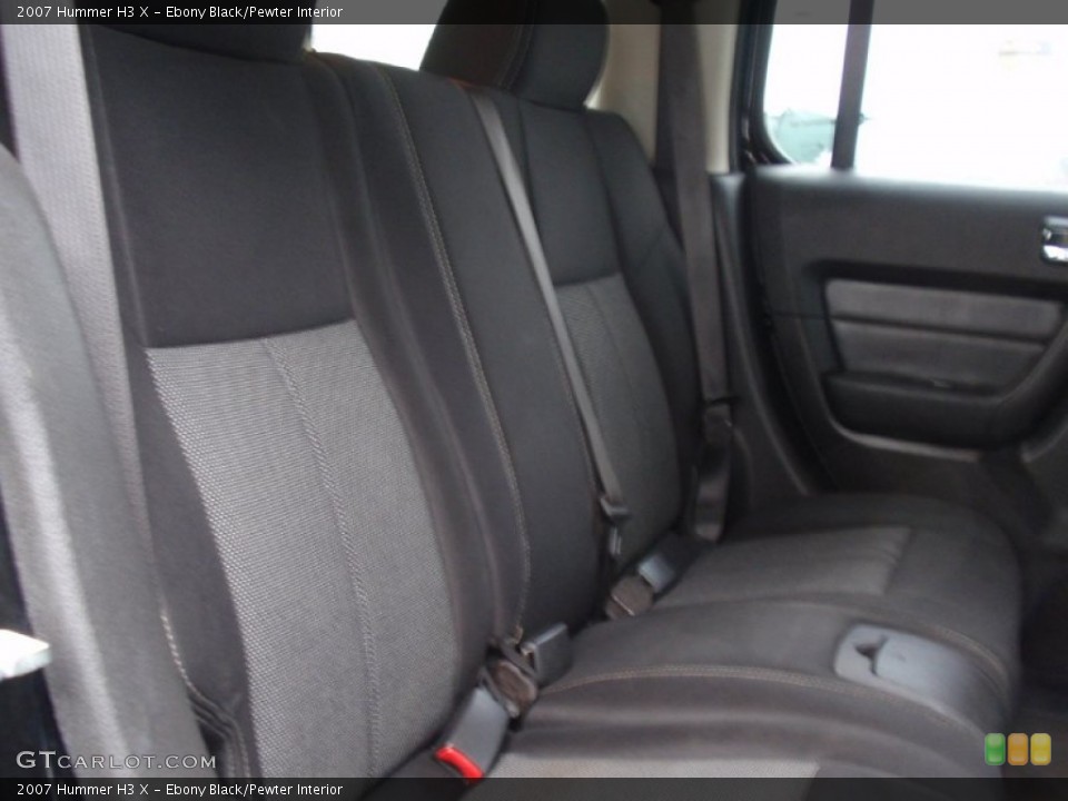 Ebony Black/Pewter Interior Rear Seat for the 2007 Hummer H3 X #91086370
