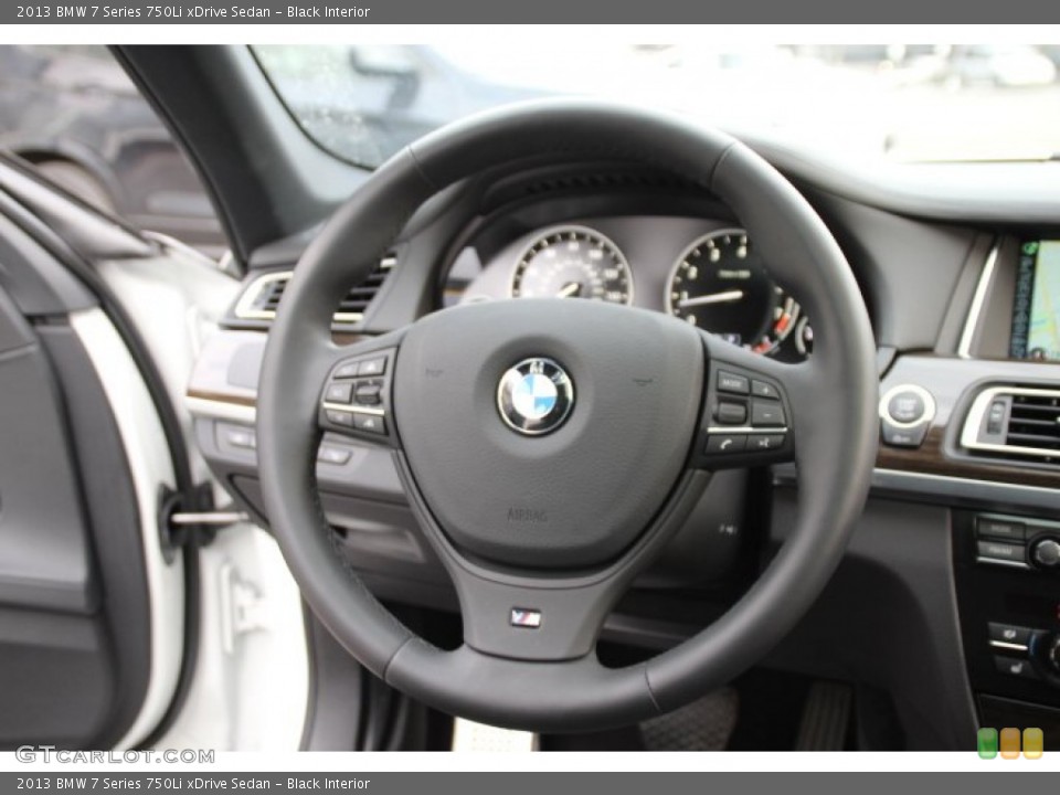Black Interior Steering Wheel for the 2013 BMW 7 Series 750Li xDrive Sedan #91100354