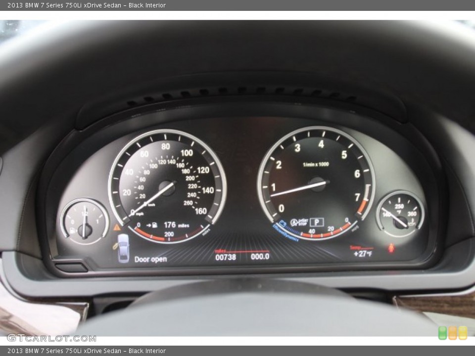 Black Interior Gauges for the 2013 BMW 7 Series 750Li xDrive Sedan #91100429