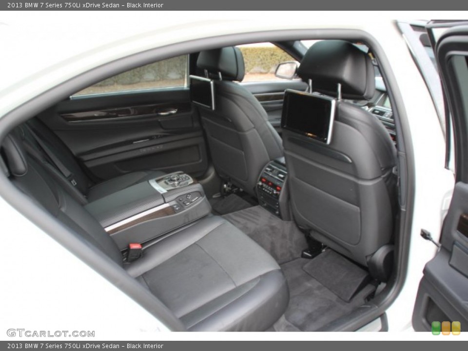 Black Interior Rear Seat for the 2013 BMW 7 Series 750Li xDrive Sedan #91100501