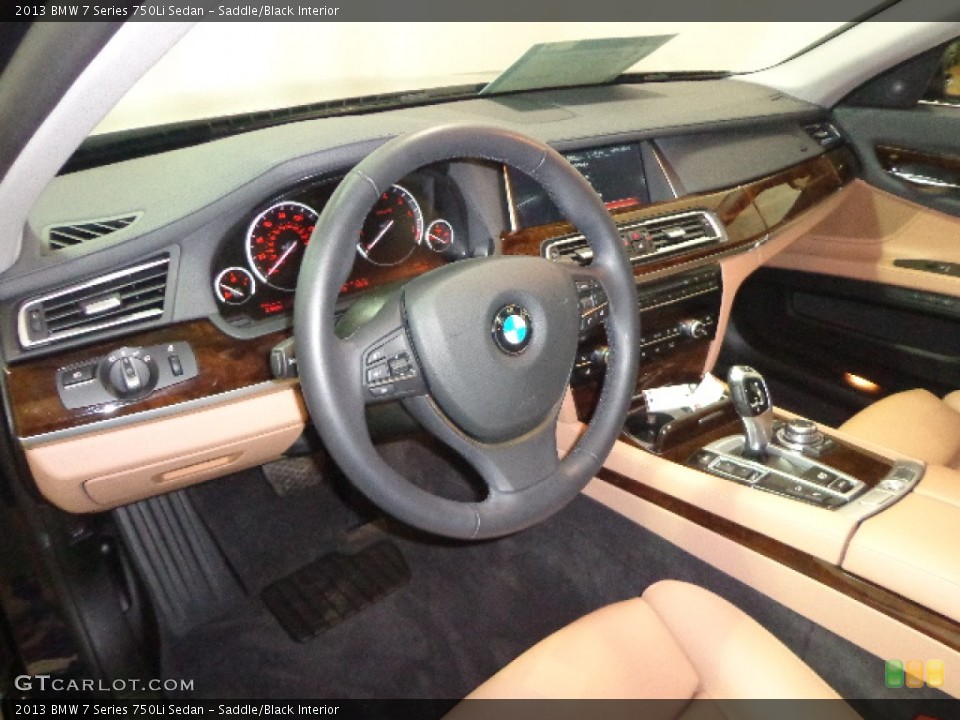 Saddle/Black Interior Prime Interior for the 2013 BMW 7 Series 750Li Sedan #91104581