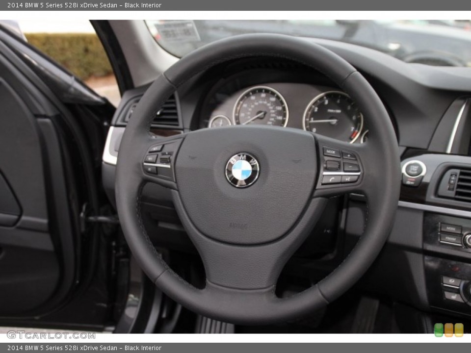 Black Interior Steering Wheel for the 2014 BMW 5 Series 528i xDrive Sedan #91105487