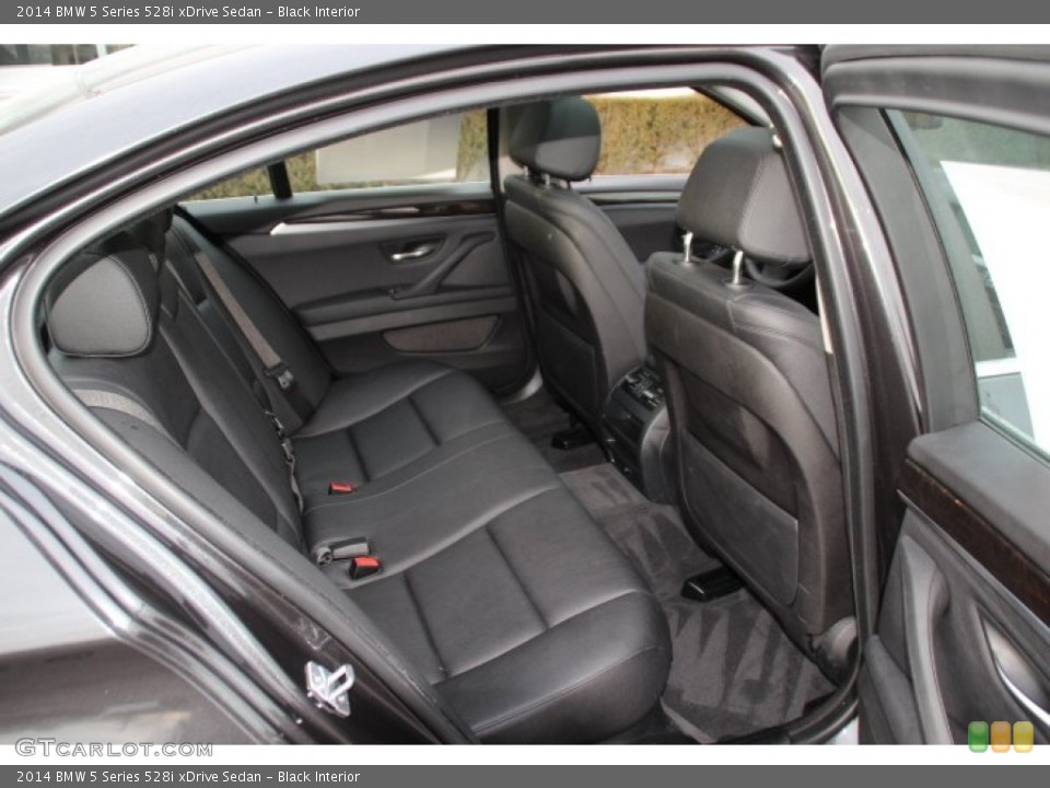 Black Interior Rear Seat for the 2014 BMW 5 Series 528i xDrive Sedan #91105612