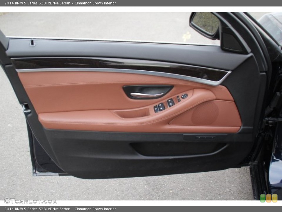 Cinnamon Brown Interior Door Panel for the 2014 BMW 5 Series 528i xDrive Sedan #91105928
