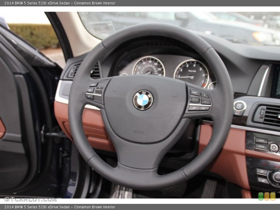 Cinnamon Brown Interior Steering Wheel for the 2014 BMW 5 Series 528i xDrive Sedan #91106051