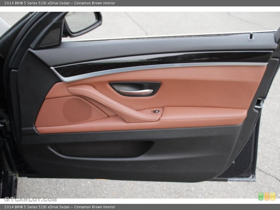 Cinnamon Brown Interior Door Panel for the 2014 BMW 5 Series 528i xDrive Sedan #91106225