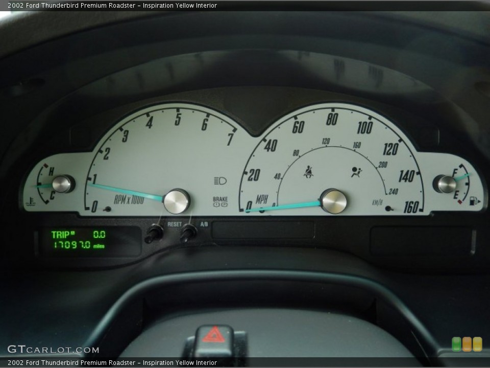 Inspiration Yellow Interior Gauges for the 2002 Ford Thunderbird Premium Roadster #91108139