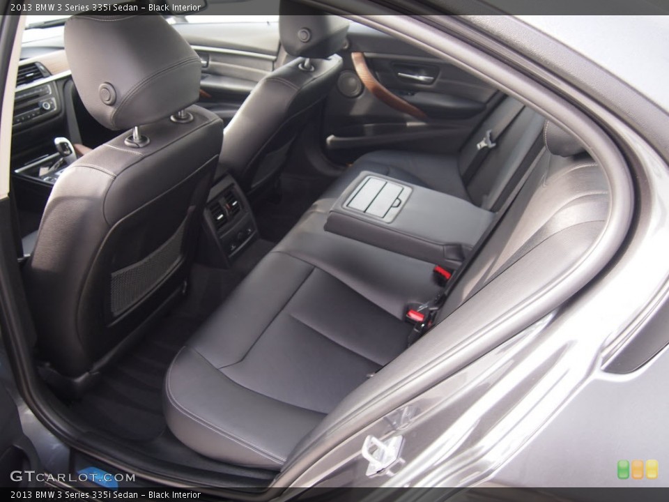 Black Interior Rear Seat for the 2013 BMW 3 Series 335i Sedan #91112141