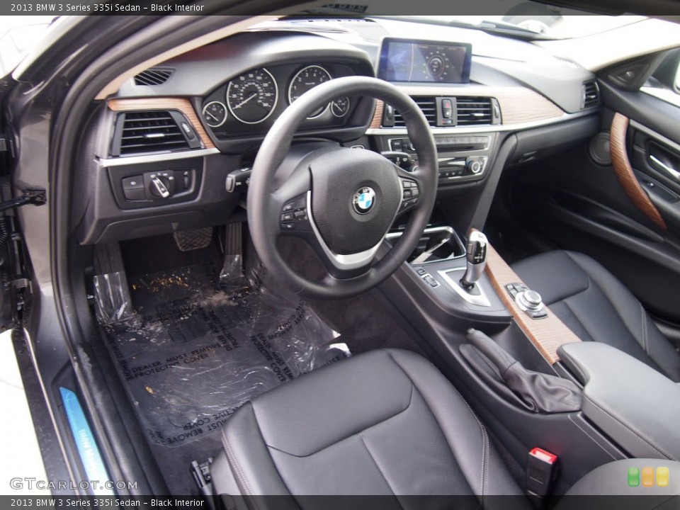 Black Interior Prime Interior for the 2013 BMW 3 Series 335i Sedan #91112219