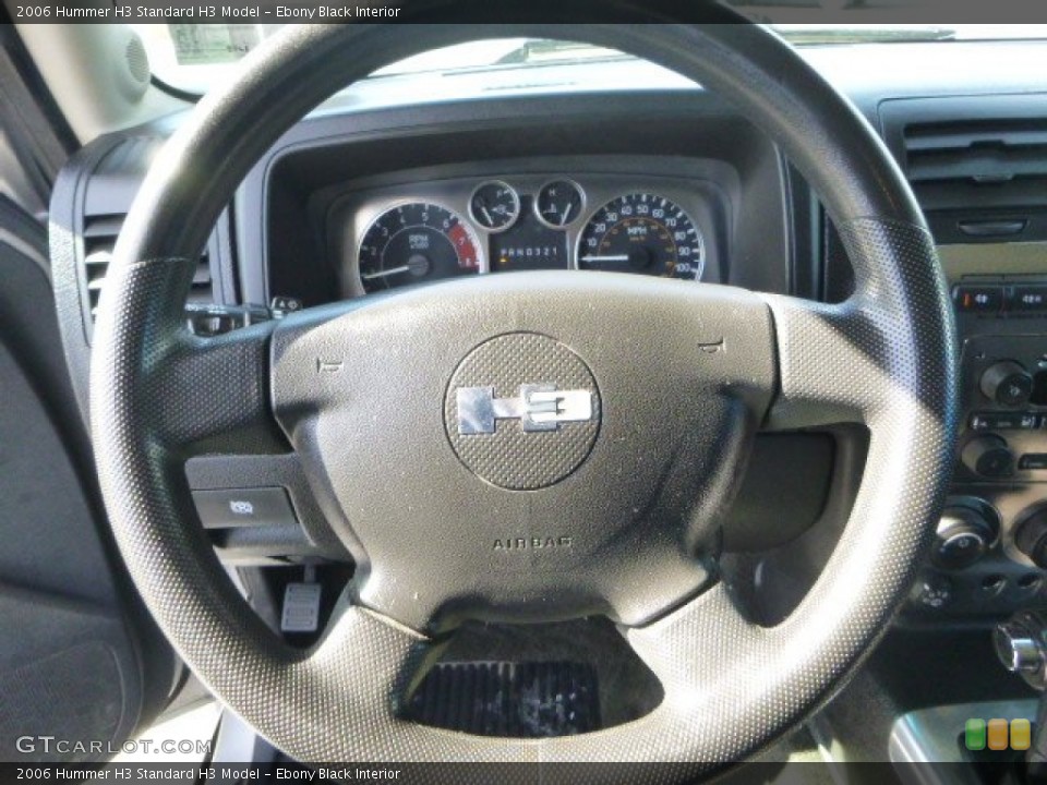 Ebony Black Interior Steering Wheel for the 2006 Hummer H3  #91114670
