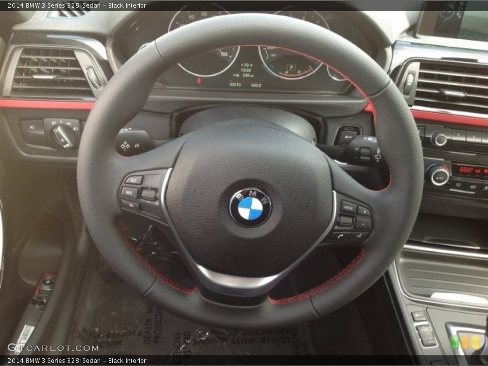 Black Interior Steering Wheel for the 2014 BMW 3 Series 328i Sedan #91116446