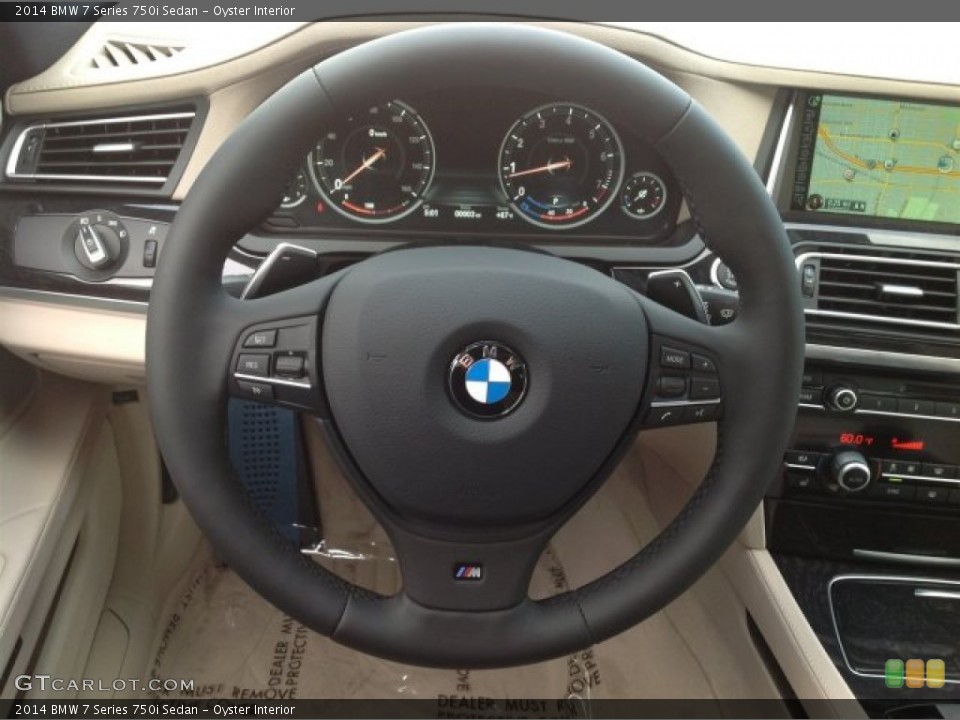 Oyster Interior Steering Wheel for the 2014 BMW 7 Series 750i Sedan #91116614