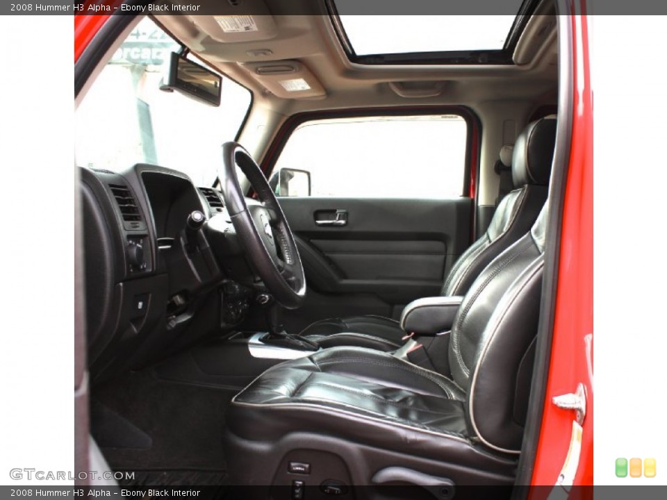 Ebony Black Interior Front Seat for the 2008 Hummer H3 Alpha #91123709