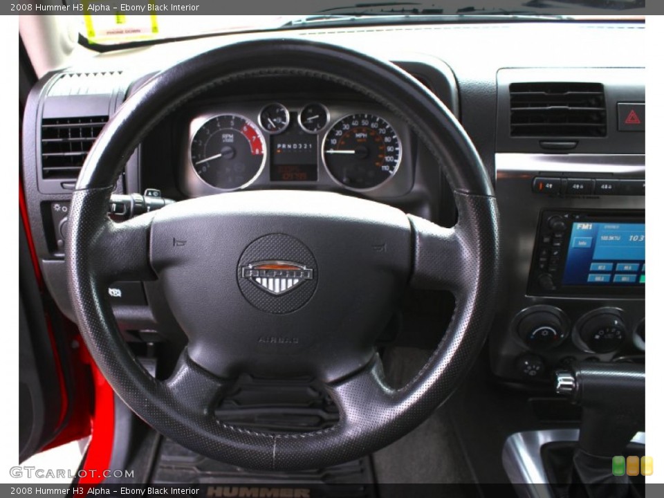 Ebony Black Interior Steering Wheel for the 2008 Hummer H3 Alpha #91123778