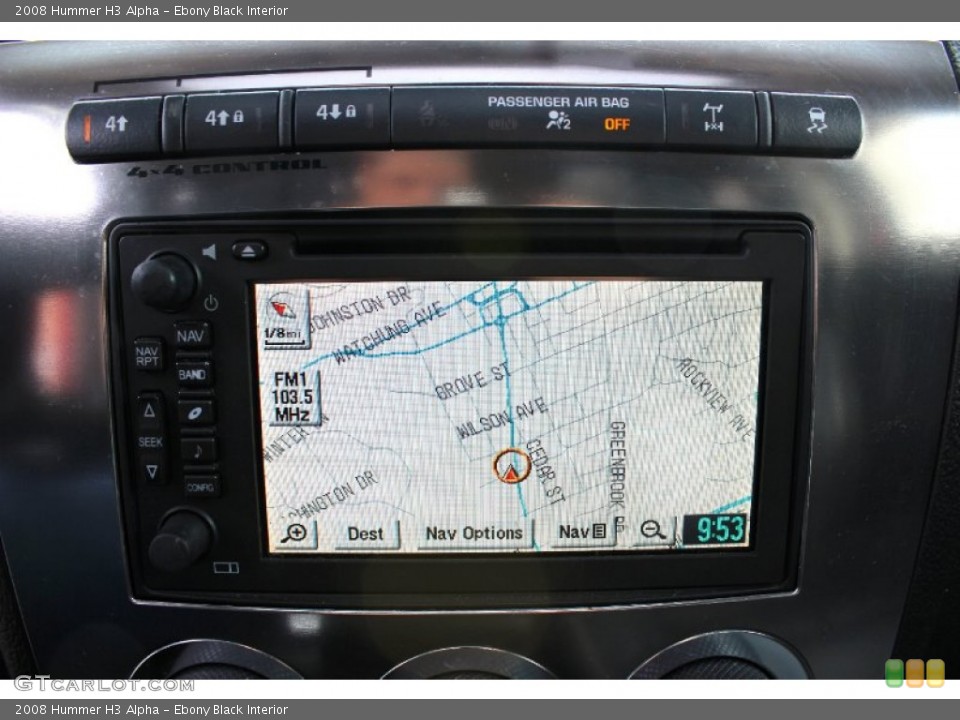 Ebony Black Interior Navigation for the 2008 Hummer H3 Alpha #91123796