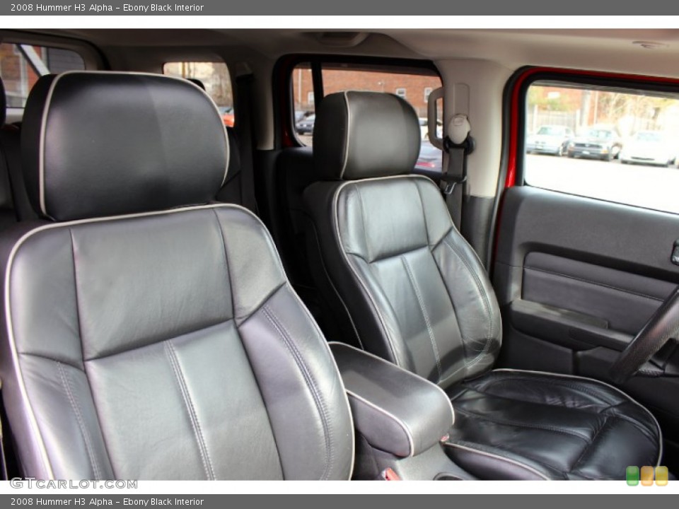 Ebony Black Interior Front Seat for the 2008 Hummer H3 Alpha #91123943