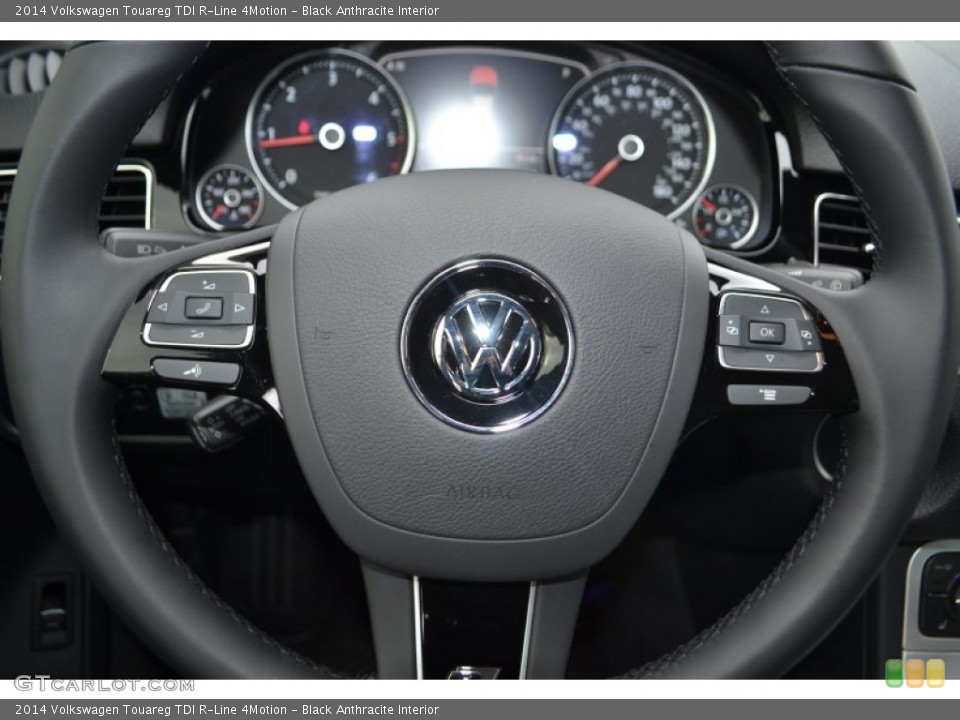Black Anthracite Interior Steering Wheel for the 2014 Volkswagen Touareg TDI R-Line 4Motion #91127309
