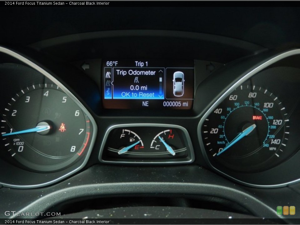 Charcoal Black Interior Gauges for the 2014 Ford Focus Titanium Sedan #91130307